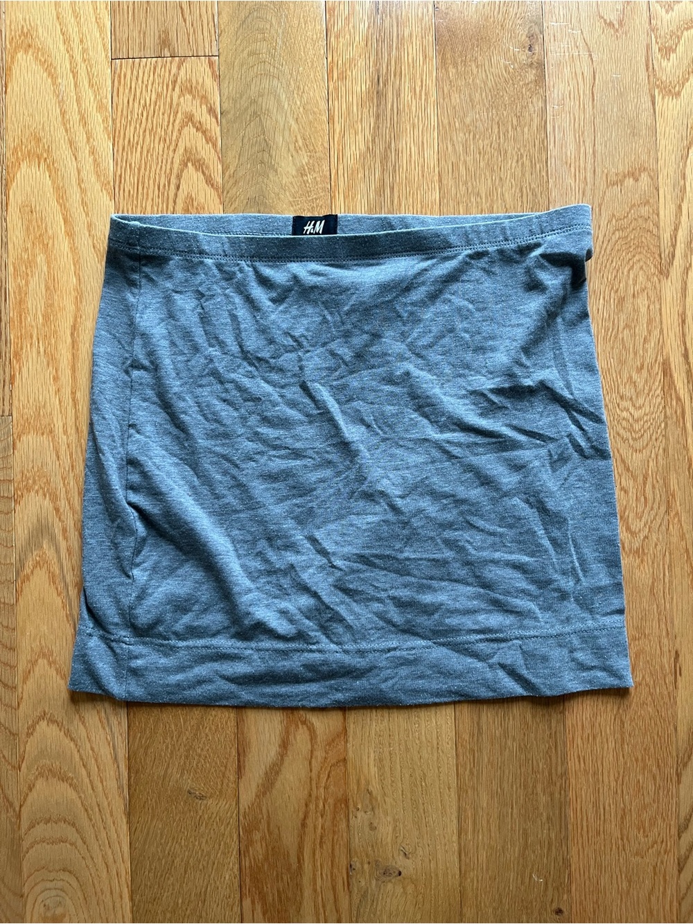 H&M Light Gray Stretch Mini Skirt